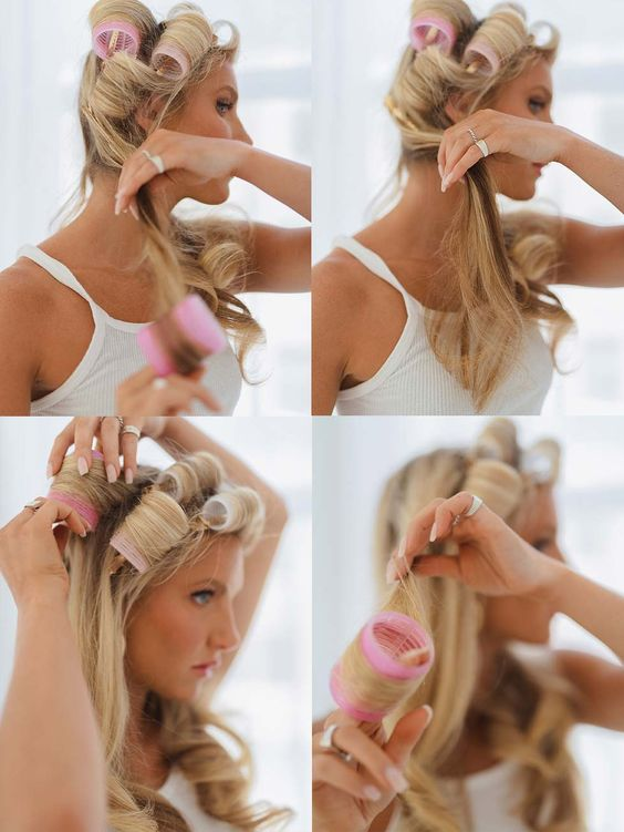 Velcro Rollers Curl Wet Hair Overnight Without Damage