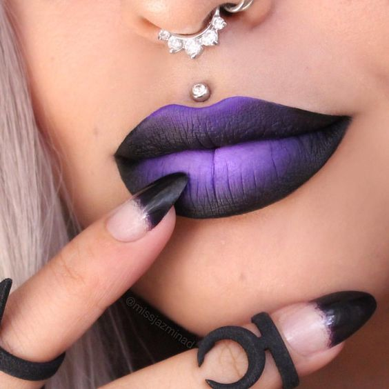 ombre effect Black Lipstick Looks social ornament