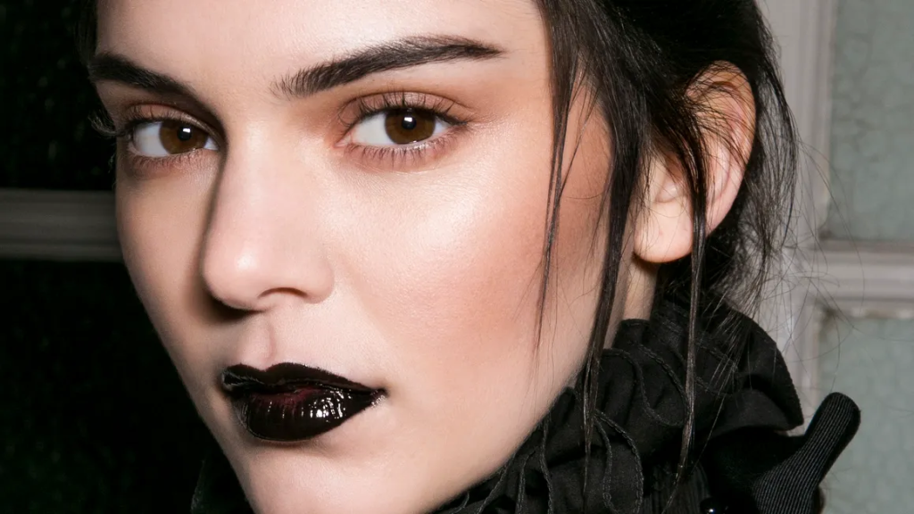 glossy lip Black Lipstick Looks social ornament