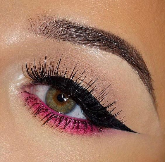 double color pink eyeliner looks