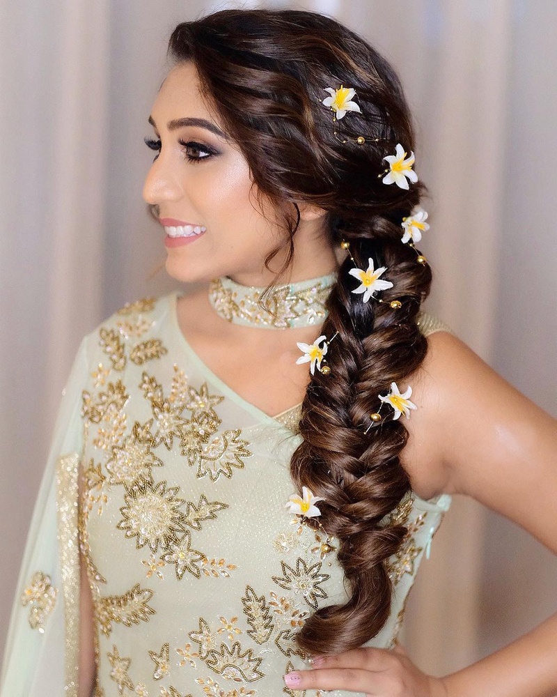 Beautiful hair style for garara sharara and lehnga❤️ - YouTube