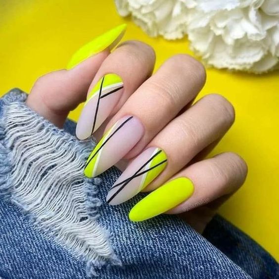 gel bright summer nails